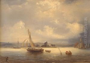 Fishing Boats In An Estuary And Off Theneedles