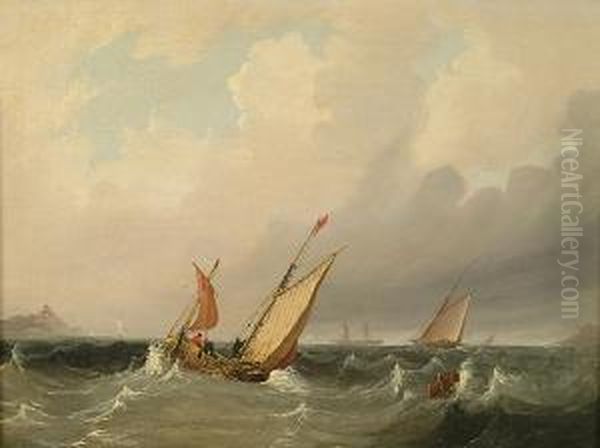 Taking-in The Mainsail In A Choppy Sea - view 1