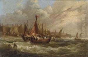 The Fishing Fleet On The Beach At The End Of The Day