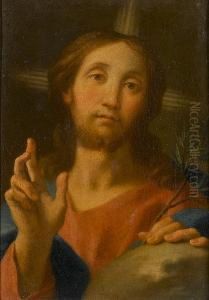 Christ As Salvator Mundi by Jacopo Alessandro Calvi Il Sordino
