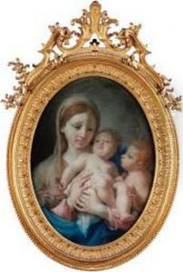 Madonna Bimbo E San Giovannino by Jacopo Alessandro Calvi Il Sordino