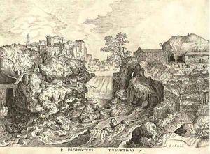 Prospectus Tyburtinus, from The Set of the large Landscapes, by H. Cock by Pieter the Elder Bruegel