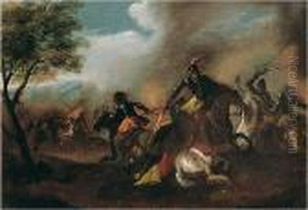 Lotto Unico Di Due Dipinti: <battaglia Con Mori> E <battaglia - view 1