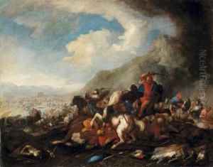 Scontro Di Cavallerie Turche E Cristiane