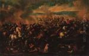 A Cavalry Engagement by Antonio Calza