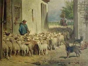 Return to the Sheepfold by Albert Heinrich Brendel