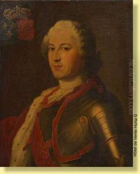Portrait De Louis Xv En Armure Et Armorie - view 1