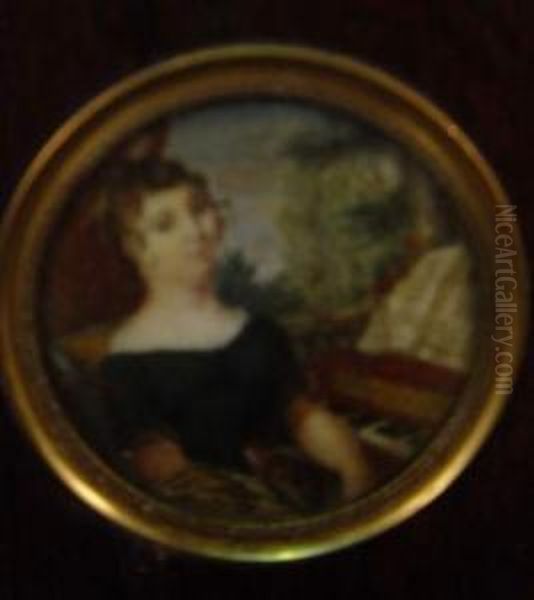 1 - "madame Eulalie Perier De
Saint - Germain Devant Son Piano - Forte Avec La Partition De Romeo Et
Juliette." - view 1