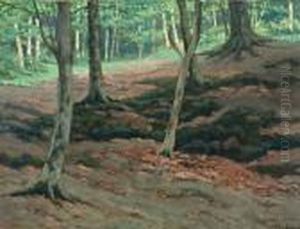 Bosgezicht by Louis Gustave Cambier