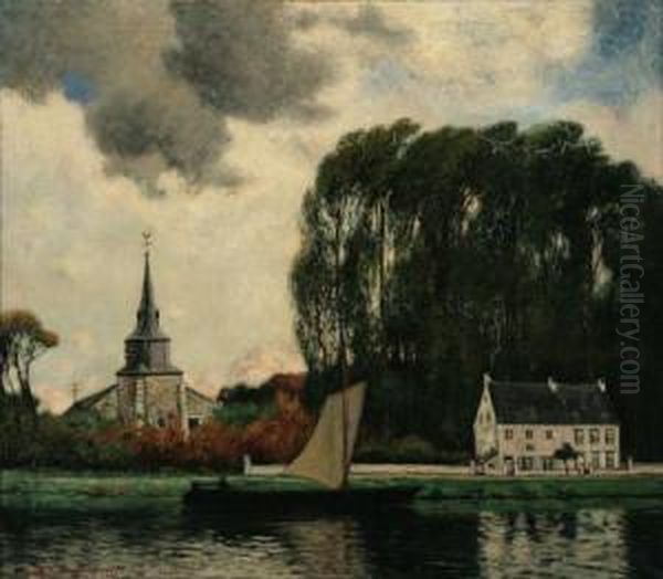 Eglise De Bavo Sur Meuse Belgique - view 1