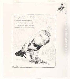 The Cock by Felix Bracquemond