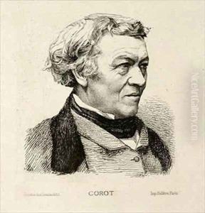 Portrait of Camille Corot (1796-1875) by Felix Bracquemond