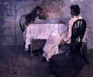 Study for 'Domino' by Frank Bramley