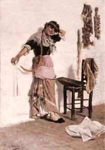 A Venetian Market Girl by Frank Bramley