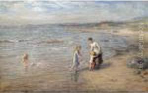 Playing In The Waves by Hugh Cameron
