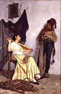 Weaving Fishing Nets by Frank Bramley