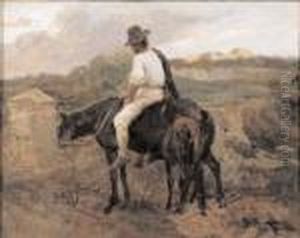 "all'abbeveratoio" 1875ca by Michele Cammarano