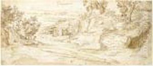 Landscape With A River And Houses Beyond Landscape With A River And Houses Beyond