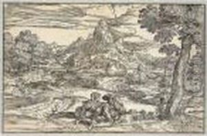 Landscape With A Hurdy-gurdy Player And A Girl (rosand-muraro 29) Landscape With A Hurdy-gurdy Player And A Girl (rosand-muraro 29)