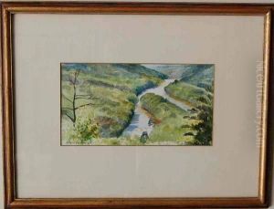 Flint River Watercolor Painting by J. Alan Campbell