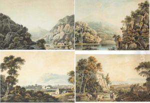 Four Views Of Bray And The Sugarloaf, County Wicklow, Circa 1820 by John Henry Campbell