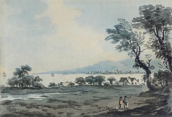 Figures By A Sea Lough - view 1