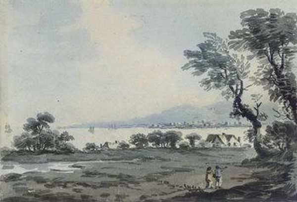 Figures By An Sea Lough - view 1