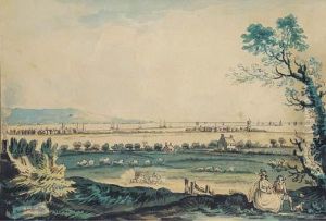 A View Of Ringsend From Merrion Square, Dublin by John Henry Campbell