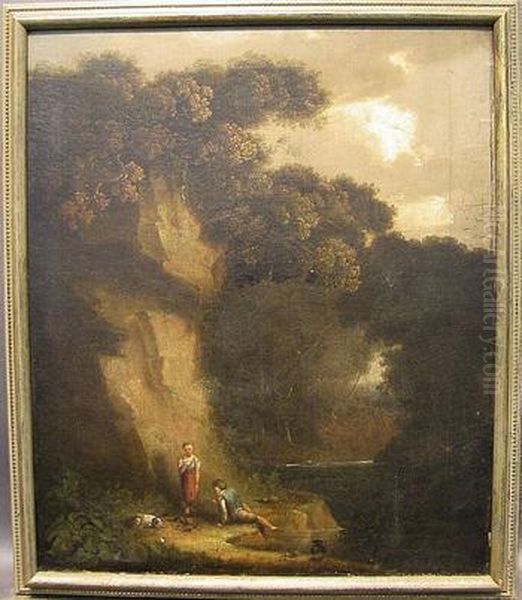 Figures In An Italianate Landscape - view 1