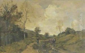 Na de regen after the rain by Theophile Emile Achille De Bock