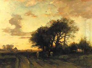 Avondschemer by Theophile Emile Achille De Bock