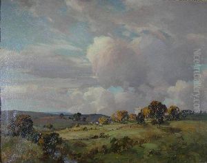 Landscape With A Castle And Cattle Grazing by Thomas, of Pall Mall Butler