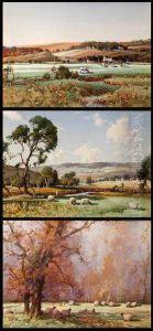 Sheep And Cattle Grazing In Country Landscapes by Thomas, of Pall Mall Butler
