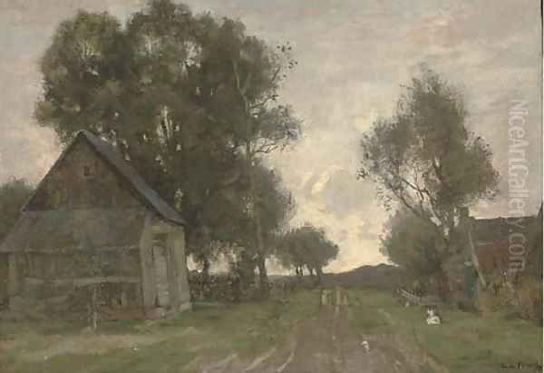 Farm buildings, the end of the day - view 1