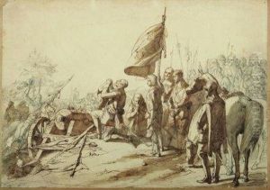 Vermutlich Handelt Es Sich Um Die Schlacht Am Ohrenberg Vom 27 by Wilhelm Camphausen