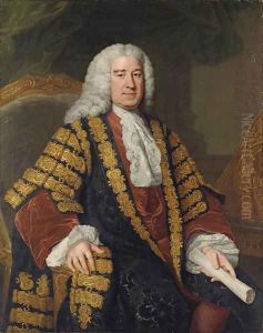 Portrait of Henry Pelham (1694-1754) by William Hoare Of Bath