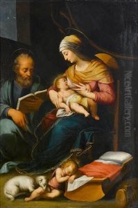 The Holy Family With The Infant Saint John Thebaptist by Bernardino Campi