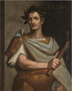 Portrait Of Julius Caeser, Half Length, Holding A Baton