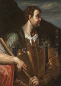 Portrait Of The Emperor Otho, Half Length And In Profile, Wearing Armour