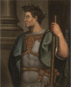 Portrait Of The Emperor Galba, Half-length Standing In Profile, Wearing A Laurel Wreath