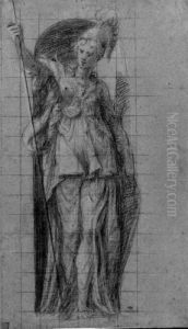 A Standing Figure Of Minerva