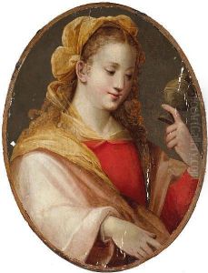 Mary Magdalene Holding A Vial Ofointment