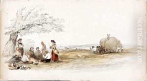 A Folio Of Watercolours