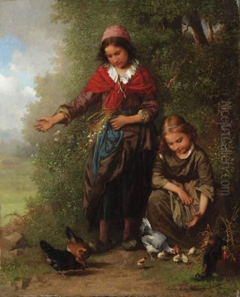 Feeding The Chickens - view 1