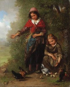 Feeding The Chickens by Henry Campotosto
