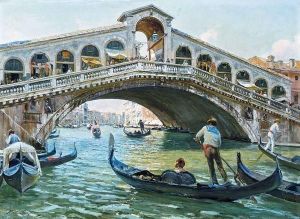 Venezia, Rialto by Alceste Campriani
