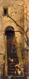Feeding The Hens by Alceste Campriani