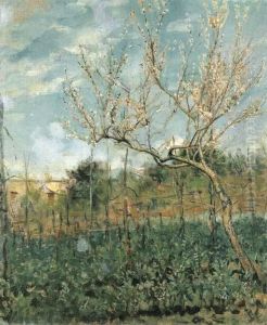 Paesaggio Con Pesco Fiorito by Alceste Campriani