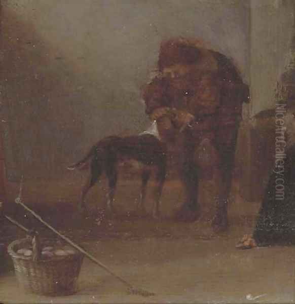 A peasant with his dog - view 1