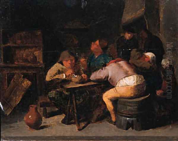 Boors smoking in an inn - view 1